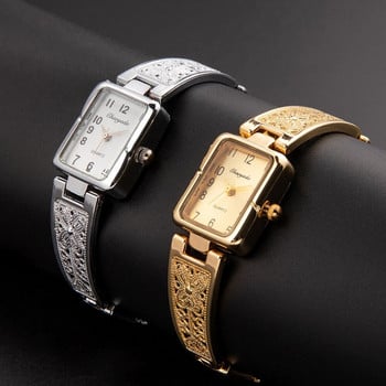 Γυναικείο τετράγωνο ασημί χρυσό ρολόι 2023 Κορυφαία μάρκα πολυτελές ρολόι χαλαζία για γυναίκες Γυναικείο βραχιόλι ρολόγια χειρός Saat Montre Femme