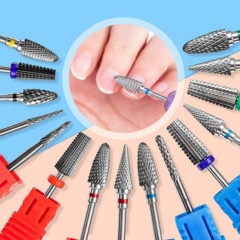 LadyMisty Carbide Cone Tungsten Nail Drill Bit Manicure Drill for Milling Cutter Nail Nail Buffer Buffer Nail Art Equipment