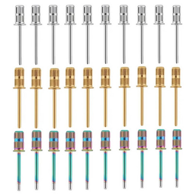 10 komada trna 3/32" Standardna drška za brusne trake za bušilicu za nokte Stroj za manikuru Pro Bit za nokte Dodaci za nokte