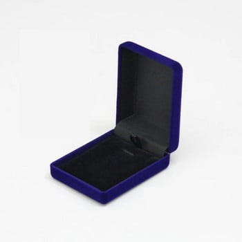 Търговия на едро с висулка Колие Верига Пакет за съхранение Подаръчна кутия Мека черна синя/червена/кадифена ковчег Дълги обеци Кутия за органайзер за бижута