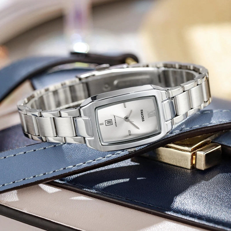 WWOOR uued naiste käekellad Elegantne rombpeegel, kvarts, naiste käekell roostevabast terasest veekindel mood kuupäevakell