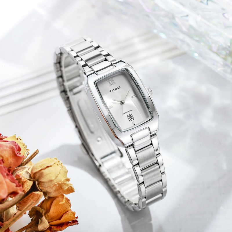 WWOOR uued naiste käekellad Elegantne rombpeegel, kvarts, naiste käekell roostevabast terasest veekindel mood kuupäevakell