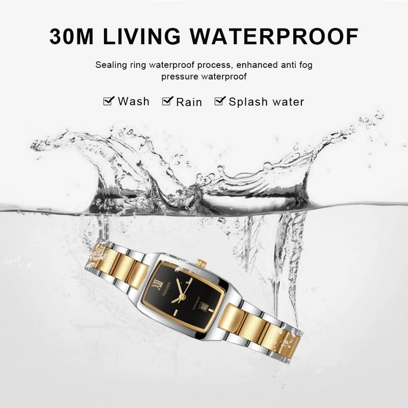 WWOOR uued naiste käekellad Elegantne rombpeegel, kvarts, naiste käekell roostevabast terasest veekindel mood kuupäevakell