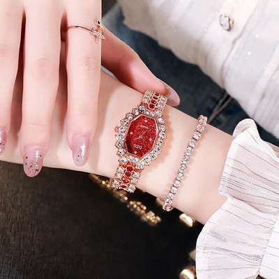 Žvaigždėtas dangus moteriškas laikrodis Apyrankė Kvadratinis Laikrodis Deimantinis Moteriškas Laikrodis Madingas Laisvalaikis Žvaigždėtas Dangaus laikrodis Montre Femme Reloj Mujer