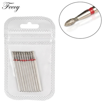 Frezė manikiūrui 10 vnt deimantiniai nagų grąžtai staklių frezos, skirtos gelinio lako nagų dildės buferiniam pedikiūrui pašalinti