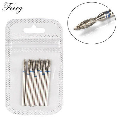 Frezė manikiūrui 10 vnt deimantiniai nagų grąžtai staklių frezos, skirtos gelinio lako nagų dildės buferiniam pedikiūrui pašalinti