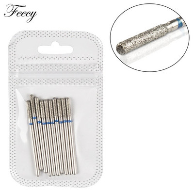 Frezė manikiūrui 10 vnt deimantiniai nagų grąžtai staklių frezos, skirtos gelinio lako nagų dildės buferiniam pedikiūrui pašalinti