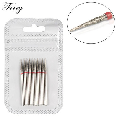 Frezė manikiūrui 10 vnt deimantiniai nagų grąžtai staklių frezos, skirtos gelinio lako nagų dildės buferiniam pedikiūrui pašalinti