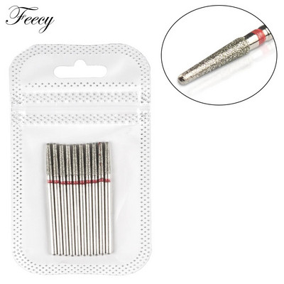 Frezė manikiūrui 10 vnt deimantiniai nagų grąžtai staklių frezos, skirtos gelinio lako nagų dildės buferiniam pedikiūrui pašalinti