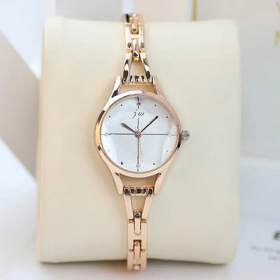 Luksuslik käevõru käekell naistele Elegantne roosakuldne naiste randmekell Rhinestone lihtne mood naiste kvarts Relogio Feminino