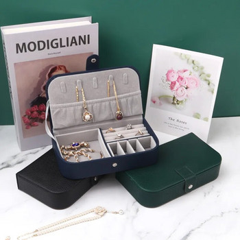 2023 Portable Jewelry Box Jewelry Organizer Εμφάνιση Κιβώτια θηκών κοσμημάτων ταξιδιού Κουμπιά δερμάτινη αποθήκευση Chenille Jewelers Joyero