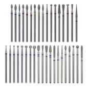 3gab Dimanta frēzes manikīram Rotējošie nagu urbji elektriskie pedikīra iekārtas aprīkojums kutikulas noņemšanas instrumenti