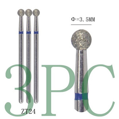 3gab Dimanta frēzes manikīram Rotējošie nagu urbji elektriskie pedikīra iekārtas aprīkojums kutikulas noņemšanas instrumenti