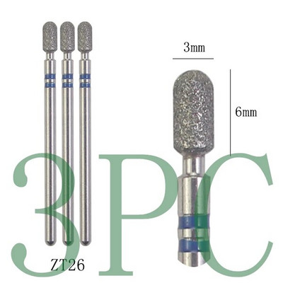 3gab Dimanta frēzes manikīram Rotējošie nagu urbji elektriskie pedikīra iekārtas aprīkojums kutikulas noņemšanas instrumenti