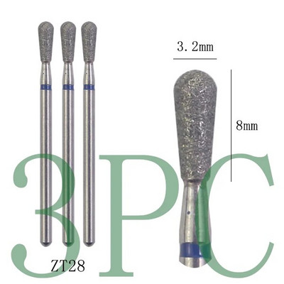 3gab Dimanta frēzes manikīram Rotējošie nagu urbji elektriskie pedikīra iekārtas aprīkojums kutikulas noņemšanas instrumenti