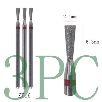 3gab Dimanta frēzes manikīram Rotējošie nagu urbji elektriskie pedikīra iekārtas aprīkojums kutikulas noņemšanas instrumenti