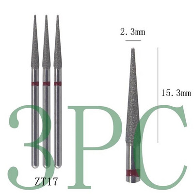 3gab Dimanta frēzes manikīram Rotējošie nagu urbji elektriskie pedikīra iekārtas aprīkojums kutikulas noņemšanas instrumenti