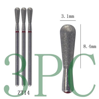 3gab Dimanta frēzes manikīram Rotējošie nagu urbji elektriskie pedikīra iekārtas aprīkojums kutikulas noņemšanas instrumenti