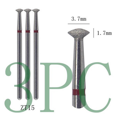 3gab Dimanta frēzes manikīram Rotējošie nagu urbji elektriskie pedikīra iekārtas aprīkojums kutikulas noņemšanas instrumenti
