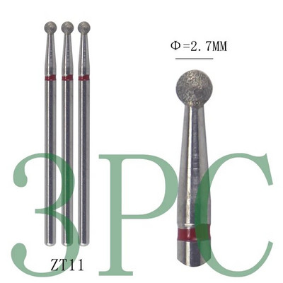 3gab Dimanta frēzes manikīram Rotējošie nagu urbji elektriskie pedikīra iekārtas aprīkojums kutikulas noņemšanas instrumenti