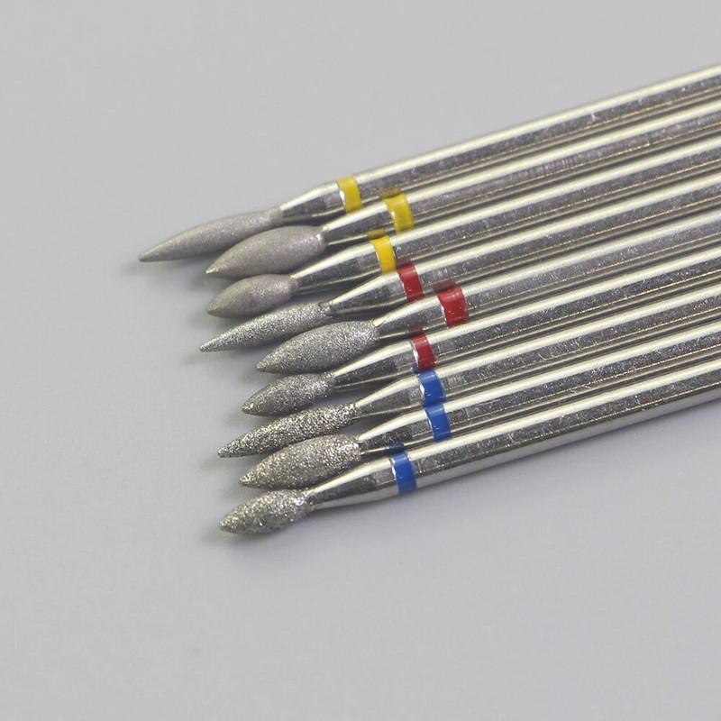 3gab Dimanta frēzes manikīram Rotējošie nagu urbji elektriskie pedikīra iekārtas aprīkojums kutikulas noņemšanas instrumenti