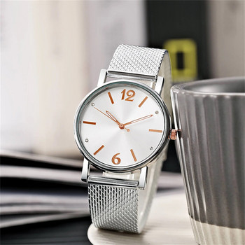 Луксозен часовник от неръждаема стомана за жени Кварцови часовници с диамантена мрежа с каишка Дамски ежедневни цифрови ръчни часовници Montre Femme 2023