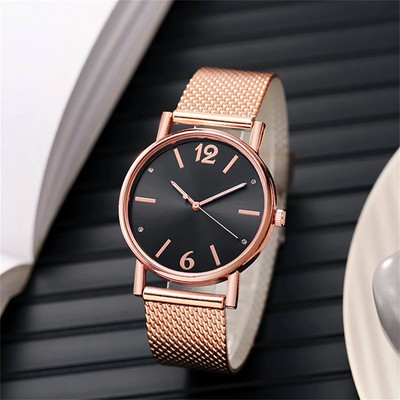 Луксозен часовник от неръждаема стомана за жени Кварцови часовници с диамантена мрежа с каишка Дамски ежедневни цифрови ръчни часовници Montre Femme 2023
