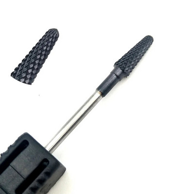 HYTOOS Black Cotaing Bits za nokte 3/32 Tungsten Carbide Glodalo za nokte Glodalo za manikuru Dodaci za bušilice Alati za nokte
