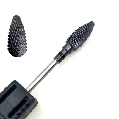 HYTOOS Black Cotaing Bits za nokte 3/32 Tungsten Carbide Glodalo za nokte Glodalo za manikuru Dodaci za bušilice Alati za nokte