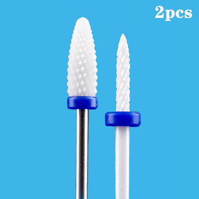 Keraminės frezos manikiūro mašinoms rinkinys nagų grąžtai korundo frezavimo pjaustytuvai nagų pedikiūro antgaliai purkštukai šlifavimo dangtelis