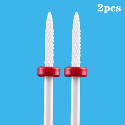 Keraminės frezos manikiūro mašinoms rinkinys nagų grąžtai korundo frezavimo pjaustytuvai nagų pedikiūro antgaliai purkštukai šlifavimo dangtelis