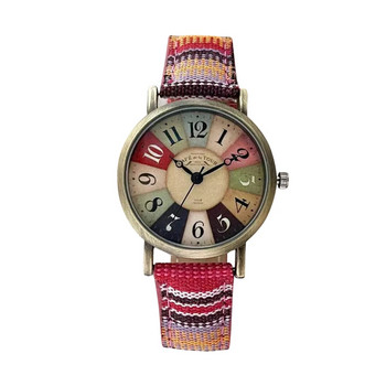Дамски часовници с многоцветна дъгова шарка Мъжки часовници с ръчна каишка за жени