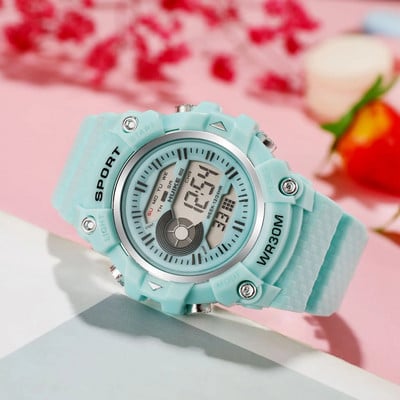 Moodne naiste LED-digikuupäevaline sõjaväe spordikell Kummist kvartskell, veekindel 2023. aasta meeste elektrooniline spordikell