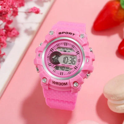 Moodne naiste LED-digikuupäevaline sõjaväe spordikell Kummist kvartskell, veekindel 2023. aasta meeste elektrooniline spordikell