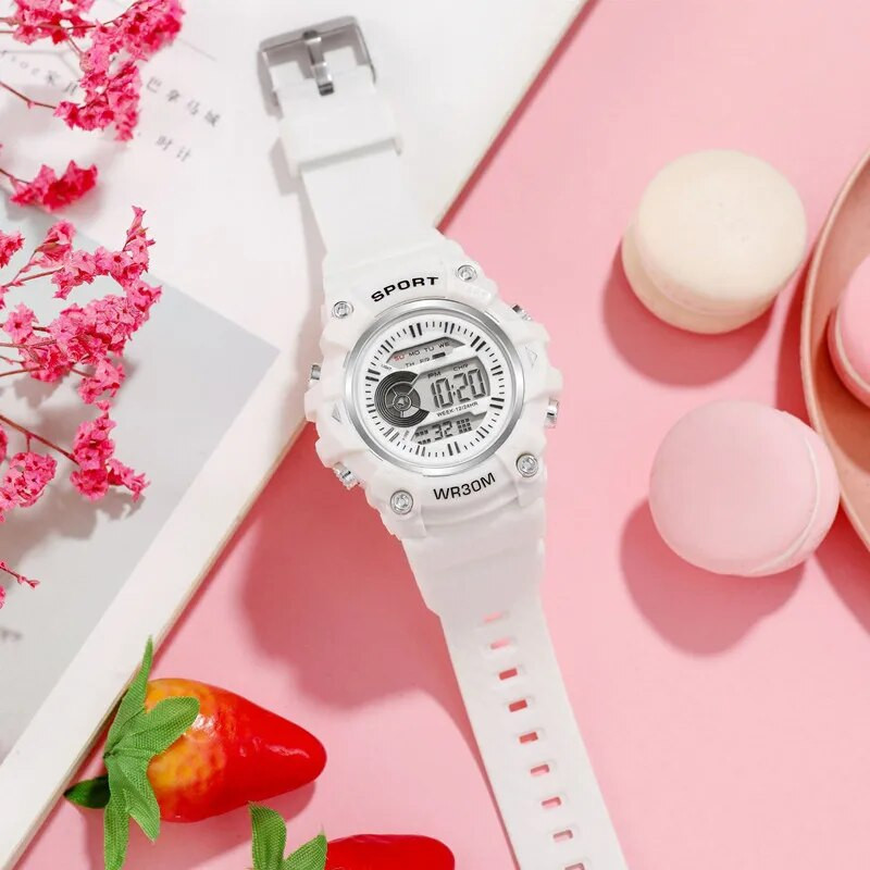 Moodne naiste LED-digikuupäevaline sõjaväe spordikell Kummist kvartskell, veekindel 2023. aasta meeste elektrooniline spordikell