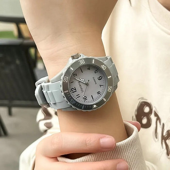 Нов Ins Кварцов женски часовник Спортни водоустойчиви електронни часовници Бонбони Многоцветни ученически двойки Електронни ръчни часовници Подарък