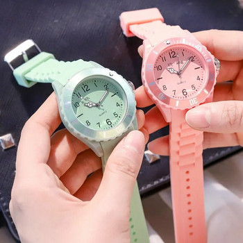 Нов Ins Кварцов женски часовник Спортни водоустойчиви електронни часовници Бонбони Многоцветни ученически двойки Електронни ръчни часовници Подарък