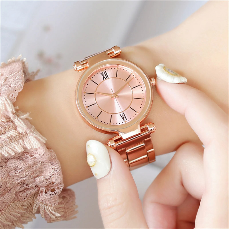 Casual naiste kvartsist roostevabast terasest rihmaga käekell Analoog randmekell часы женские наручные montre femme relojes para mujer