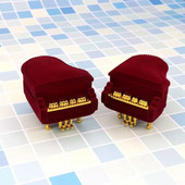 Κολιέ Δαχτυλίδι Σκουλαρίκια Πιάνο Κουτί δώρου Κοσμήματα Συσκευασία Βελούδινο κουτί δώρου για κοσμήματα αρραβώνων Βάση θήκης επίδειξης γάμου