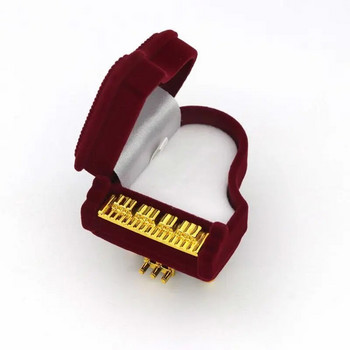 Κολιέ Δαχτυλίδι Σκουλαρίκια Πιάνο Κουτί δώρου Κοσμήματα Συσκευασία Βελούδινο κουτί δώρου για κοσμήματα αρραβώνων Βάση θήκης επίδειξης γάμου