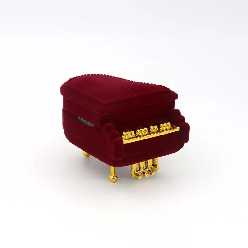 Κολιέ Δαχτυλίδι Σκουλαρίκια Πιάνο Κουτί δώρου Κοσμήματα Συσκευασία Βελούδινο κουτί δώρου για κοσμήματα αρραβώνων Βάση θήκης επίδειξης γάμου