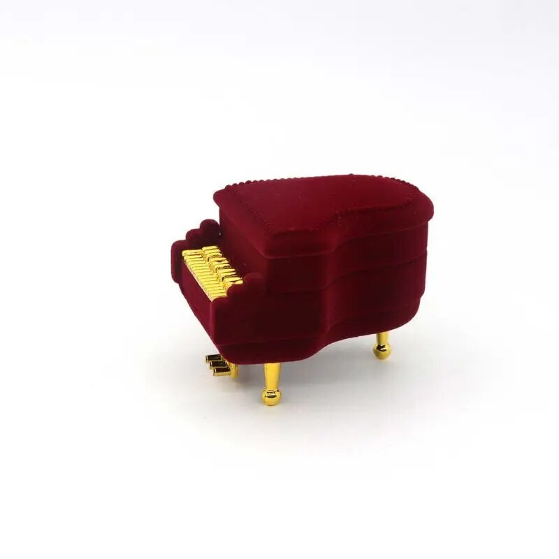 Κολιέ Δαχτυλίδι Σκουλαρίκια Πιάνο Κουτί δώρου Κοσμήματα Συσκευασία Βελούδινο κουτί δώρου για κοσμήματα αρραβώνων Βάση θήκης επίδειξης γάμου