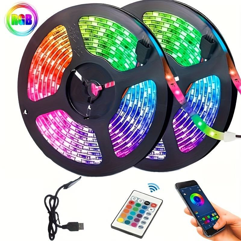 USB Led Strip Lights Wifi 1-30M RGB 5050 Bluetooth APP Control Luces Led Flexible Lamp Κορδέλα Διακόσμηση Δωματίου Τηλεόραση με οπίσθιο φωτισμό Ταινία διόδου