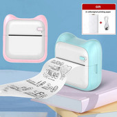 Jauks pārnēsājams printeris termiskā drukāšana 53 mm uzlīme bezvadu tintes mini kabatas printeris Pašlīmējošs uzlīmju printeris dāvana