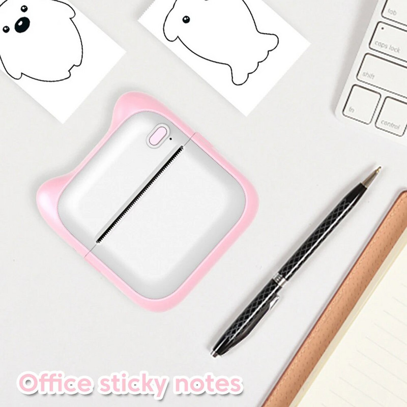 Jauks pārnēsājams printeris termiskā drukāšana 53 mm uzlīme bezvadu tintes mini kabatas printeris Pašlīmējošs uzlīmju printeris dāvana