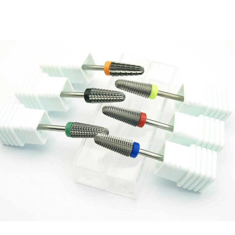 Uus! 5in1 kitsenevad ohutuskarbiidist naelte puurid koos lõiketrellidega karbiidfreeslõikuri maniküür eemaldage geelküünte tarvikud