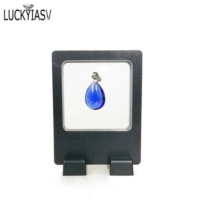 Μαύρο Λευκό Πλαστικό Κρεμαστό Κρεμαστό Βιτρίνα Σκουλαρίκι Κέρμα Πολύτιμοι λίθοι Δαχτυλίδι Κοσμήματα Αποθήκευση για κατοικίδια Βάση βάσης μεμβράνης Κουτί 7*7*2cm