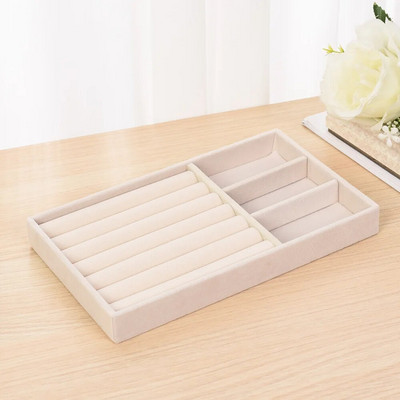 Sametist ehete vitriinide ümbris Virnastatav peen ehete hoidja Kaasaskantav sõrmus Kõrvarõngad Kaelakee Korraldajakarp Kuum müük