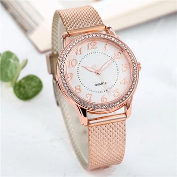 Модни дамски часовници Дамски часовник Сребърен циферблат със сърце Силиконов мрежест колан Ръчни часовници Reloj Mujer Montre Femme Дамски часовник 2022 г.