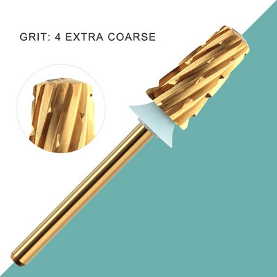 HYTOOS Titanium Safety Koonused küünepuuriotsakud 3/32 karbiidist sileda pealispinnaga maniküüriotsak, eemaldage geelpuuride tarvikud tööriistade tarnija